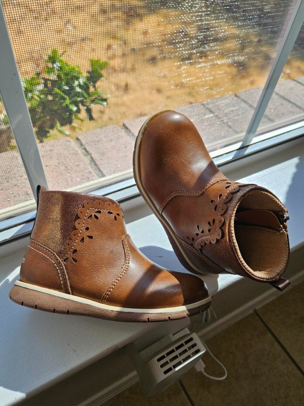 Stride Rite Boots Toddler Girls Size 8M Tan Brown Western